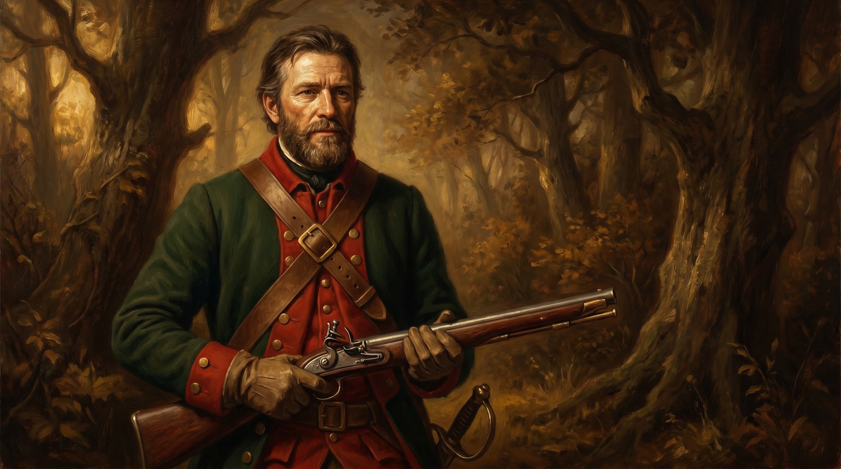 A Hessian Jäger light infantryman — professional forester turned sharpshooter